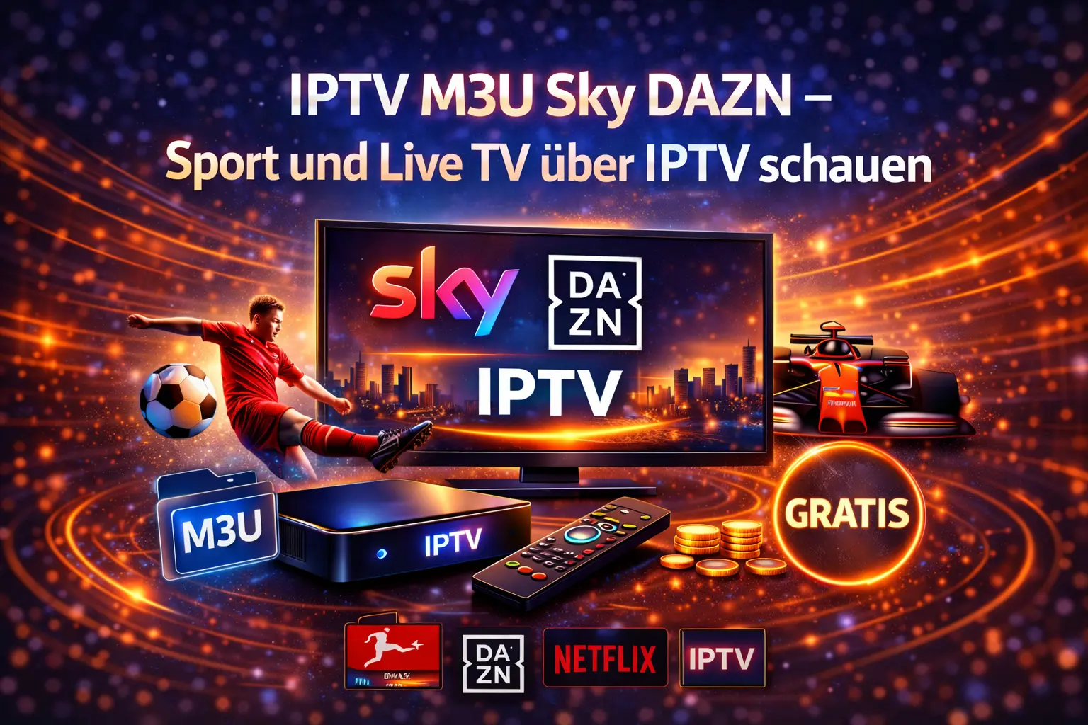 IPTV M3U Sky DAZN