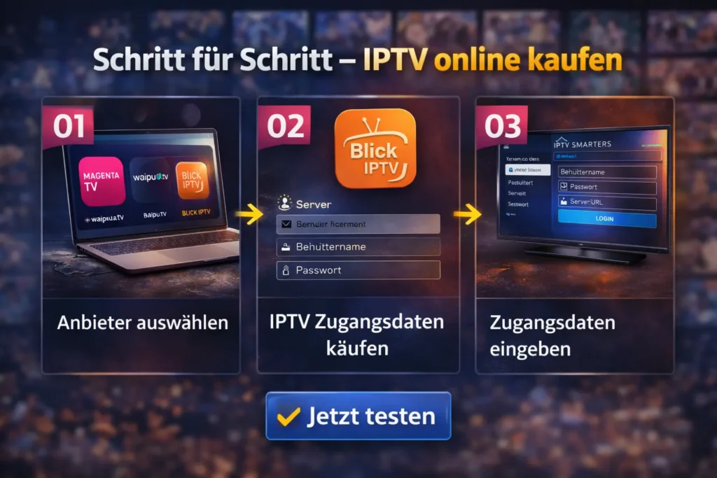 IPTV online kaufen shrite fur schritte
